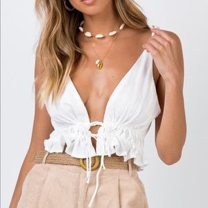 Princess Polly Grenoble Tie Front Top